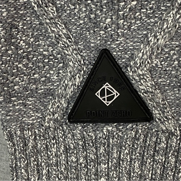 Point Zero Gold Cowl Neck Sweater Textured Knit Semi-Fit Size Large - Picture 6 of 8